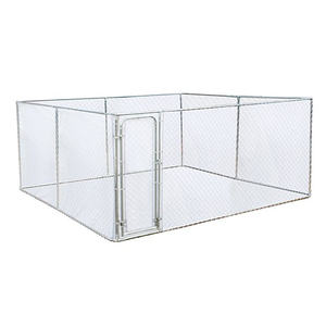 कुत्ते बाड़ छत कवर + 8 नींव + उन्नत कुंडी के साथ घरों और ताला + प्रबलित स्टील फ्रेम - Product Image 6