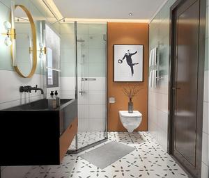 Mattonelle per pavimenti in porcellana color porcellanato piccolo stile floreale 300mm 300x mm bianco venato verde scuro - Product Image 4