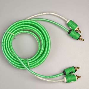 สายเคเบิลเครื่องขยายเสียงรถยนต์ RCA ตัวเมียเป็นตัวผู้ พร้อมปลอกหุ้ม PVC เหมาะสำหรับเครื่องเล่นดีวีดีและโฮมเธียเตอร์ - Product Image 3