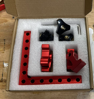 2 Paket Klem Sudut Persegi 90 Derajat dari Aluminium Alloy 5.5" X 5.5" (14 X 14cm) untuk Set Peralatan Pertukangan Kayu