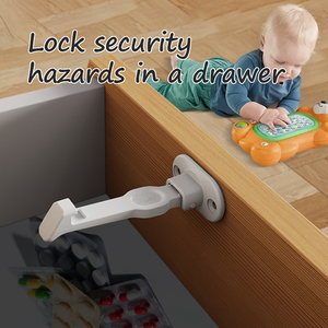 Échantillon Gratuit - Poignée de Sécurité Prodigy Facile à Utiliser pour Armoires de Cuisine et Toilettes - Protection Enfant - Verrou de Sécurité Anti-Enfant - Product Image 4