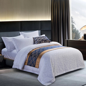 Tối Giản Bộ Đồ Giường Khách Sạn Đặt 4 Miếng 300TC 100% Bông Khách Sạn Duvet Cover Tấm Ga trải giường Gối - Product Image 1