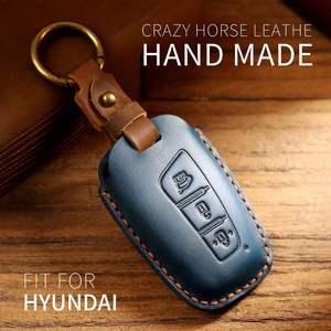 เคสใส่กุญแจรถยนต์หนัง Crazy Horse เหมาะสำหรับ Hyundai IX35/IX45ฝาครอบกุญแจรถยนต์ Elantra - Product Image 2