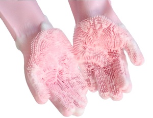 Gants de nettoyage en silicone à prix d'usine, gants de lavage de vaisselle en silicone, gants de nettoyage de vaisselle en silicone - Product Image 2