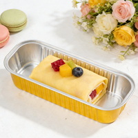Mini moules à pain avec couvercles transparents, qualité alimentaire, résistants au four, recyclables, en aluminium, 240 ml, rectangulaires, pour desserts, moules à gâteau jetables