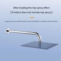 Bras de douche en acier inoxydable SUS304 en forme de L, design moderne, fixation murale, pour pommeau de douche pluie haute pression, cuisine