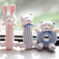 Jouet pour chien en peluche enrichissant, écologique et non toxique, ours, lapin, bâton à mâcher, hochet, couineur pour le broyage des dents, jeu interactif
