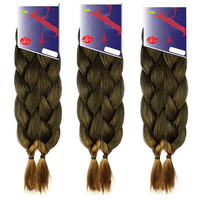 Vente en gros Europe : Tresses synthétiques pré-étirées Yaki Texture TZ de 48 pouces, 180g, 2 paquets, cheveux à tresser Jumbo, très demandées
