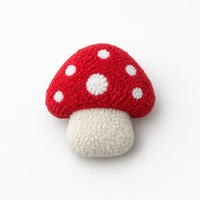 Appliques 3D personnalisées, surface en chenille et dos en peluche avec rembourrage en coton, patchs à coudre fruits et plantes, motif personnalisé