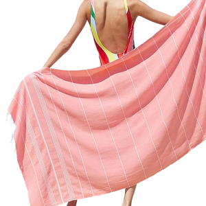 Toalla de Playa de Algodón Personalizada para Regalo de Verano, con Flecos Trenzados, Absorbente, Tipo <span class=keywords><strong>Peshtemal</strong></span>, para Campañas de Marketing de Marca Corporativa - Product Image 2