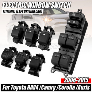 Interrupteur de vitre électrique LED lumineux pour conduite à gauche (LHD) avec rétroéclairage pour Toyota RAV4, Camry, Corolla, Yaris, Cruiser, Vios, Highlander - Product Image 1