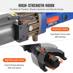 Electric Hydraulic Rebar Bender Portable Rebar <b>Bending</b> <b>Machine</b> High Power Steel Rebar Bender - Product Image 3