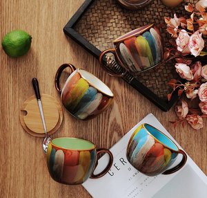 Taza de Cerámica Pintada Bajo el Esmalte, Taza Creativa para Café, Taza para Leche, Taza para Parejas, Taza para Desayuno - Product Image 6