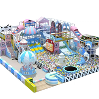 Château de jeu pour enfants, aire de jeux intérieure, équipement de parc d'attractions parent-enfant, matériau PVC, grand toboggan souple, grande capacité