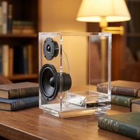 VONVIK Transparent Boîte De Haut-Parleur Acrylique Perspex Enceintes Hifi Plexiglas Bricolage Ensemble D'enceintes