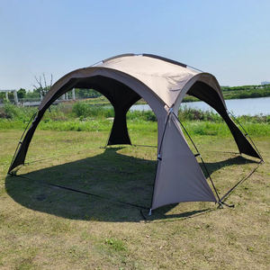 Tente dôme surdimensionnée d'extérieur avec piquets, structure en acier, double couche, résistante aux intempéries et à la protection solaire pour le camping en famille sur la plage - Product Image 4