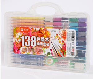 138 pcs Art Set Fournisseur Comprend <span class=keywords><strong>Crayon</strong></span> <span class=keywords><strong>Aquarelle</strong></span> Peinture Huile Pastel <span class=keywords><strong>Couleur</strong></span> Stylo pour Enfants Dessin Promotion Coffrets Cadeaux - Product Image 6