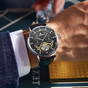 Montre mécanique exclusive pour homme personnalisée, design tourbillon, étanche, mouvement Miyota, cadran à aiguilles, couronne - Product Image 2