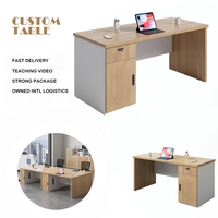 Bureaux de travail modernes modulaires pour une personne, avec tiroir verrouillable, design panneau, table d'ordinateur pour le personnel de l'entreprise, poste de travail confortable
