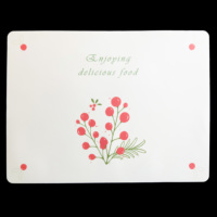 Design personnalisé réutilisable de qualité alimentaire, napperon en silicone pour fruits, impression, tapis de table à manger en silicone pour plantes mignonnes à la mode