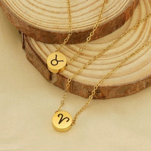 Collar <span class=keywords><strong>de</strong></span> Acero Inoxidable para Mujer, Colgante con Símbolo Redondo, <span class=keywords><strong>Signo</strong></span> del Zodiaco Simple, Colgante <span class=keywords><strong>de</strong></span> Acero Inoxidable <span class=keywords><strong>de</strong></span> 12 Meses, con Abalorio, para <span class=keywords><strong>el</strong></span> Año del Zodiaco, a la Moda, a la Moda - Product Image 5