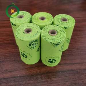 Foreign Trade Eco-Friendly 1.6 Silk Fully Degradable Corn Starch Stackable <b>Dog</b> Print Pet Poop <b>Bag</b> Garbage <b>Bag</b> Factory Direct - Product Image 1