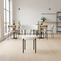 Chaise de salle à manger au design européen moderne, en microfibre écologique, avec structure et pieds en métal, pour la maison, le bureau, l'hôtel et l'usage domestique