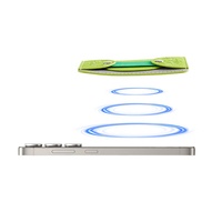 Porte-cartes de téléphone en cuir PU personnalisé, adhésif premium, à coller sur le dos, étui pour cartes de crédit avec sangle élastique pour le doigt