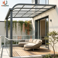 Auvent en aluminium courbé sur mesure, résistant aux UV, anti-vieillissement, résistant au vent, imperméable, pour appartements, passages, ateliers