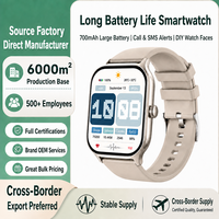 Montre connectée carrée personnalisable pour le fitness avec suivi de la fréquence cardiaque et de l'SpO2, contrôle à distance, pour femmes et hommes