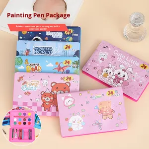 Juego de bolígrafos de dibujo para niños, bolígrafos de acuarela, crayones, herramientas de pintura, Doodle, caja de regalo DIY, bolígrafos de colores, juego de papelería - Product Image 1