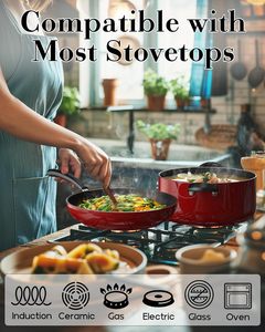 Modern Home Kitchen Cookware Set Factory Direct 11-Piece Marble Non-Stick Aluminum <b>Pot</b> with Plastic Handle Metal Material - Product Image 3
