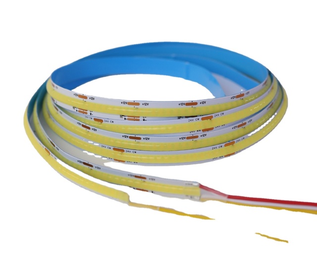 Low Voltage 12V 24V 320pcs LED Flexible Strip Lights 6500K 4000K 3000K COB Strip Light Factory
