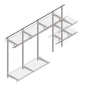 Logic Storage Closet Wire Shelves Iron Craft Display Rack Storage Unit Bedroom Shelf Folding Cabinet