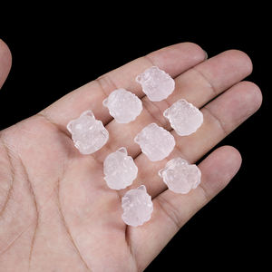 Venta al por mayor de piedras preciosas a granel cristal cuarzo rosa zorro diseñador encantos pulsera encantos tallado para pulsera fabricación de joyas DIY - Product Image 5