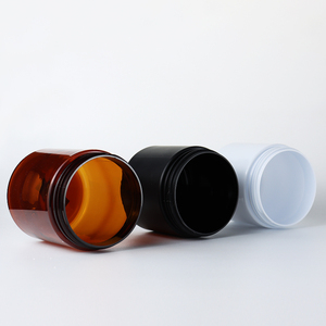 Sang Trọng Rỗng 50Ml 100Ml 120Ml 200Ml 250Ml 4Oz 8Oz Hổ Phách Đen Trắng Mặt Mắt Cơ Thể Bơ Kem Mỹ Phẩm Nhựa Lọ Có Nắp Đậy - Product Image 4