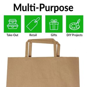High Quality Kraft Paper Bags with Twisted Handle and <b>Lamination</b> Shopping Packaging <b>Pouch</b> for Supermarket Promotion - Product Image 6