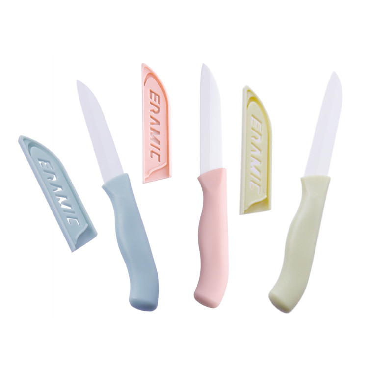 Macaron Fruit Knife Ceramic Blade 3inch Paring Peeling Small Kitchen Pocket Vegetable Knife