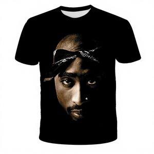 T-shirt pour homme avec imprimé visage 3D, col rond, manches courtes, coton, style vintage streetwear, design personnalisé - Product Image 3