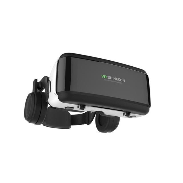 Shinecon Polarized 3D Cardboard VR Glasses with 50-80" Virtual Screen Zooming Feature Compatible with Android & IOS