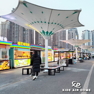 Grand parasol extérieur pliable et rétractable en acier inoxydable électrique moderne avec télécommande - Product Image 3