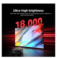 Proyector WiFi Inalámbrico para Juegos, Cine en Casa, TV, Películas, Teléfono, Android 12, 1080P, 4K, Alto Lumen, 1200ANSI, para Uso en Exteriores con Luz Diurna
