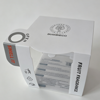 Scatola di Imballaggio in Plastica Trasparente Pieghevole con Logo Stampato e Finestra per Bottiglie di Profumo, Candele Aromaterapiche e Prodotti Fragranti