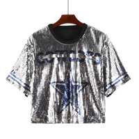 Prêt à expédier – Nouveauté – Vente chaude – Maillot de football Dallas Cowboys à sequins et strass, coupe courte, personnalisable