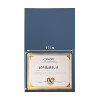 Protège-diplôme personnalisé bleu marine format A4 pour étudiants universitaires, porte-certificat pour la remise des diplômes