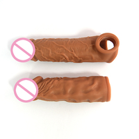 Extensor de Pene Realista Juguetes Sexuales para Parejas Estimulación del Punto G Funda Extensora de Pene de Silicona para Hombres Gay