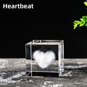 Cubo de Cristal con Foto Grabada en 3D, Estilo Europeo, Personalizable al por Mayor, para Regalos y Recuerdos - Product Image 3