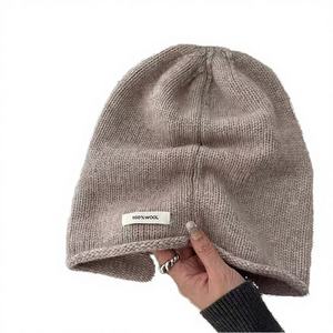 Distressed Knit Ski Warm Hat 100% Wool Embroidered Common Unisex Winter Cold Cap <b>Beanie</b> - Product Image 4