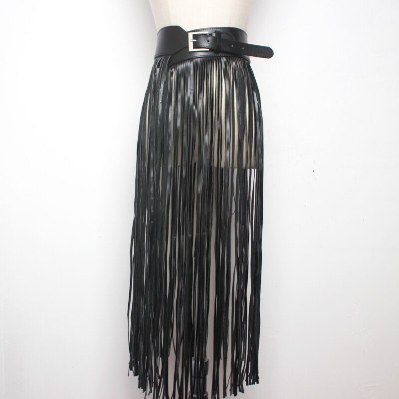 Falda Vaquera De Ante Con Flecos Para Mujer – Estilo Occidental Asimétrico, Línea A, Ideal Para Fiestas Góticas, Punk Y Carnaval