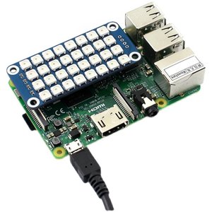 Placa de Expansión LED RGB a Todo Color para <span class=keywords><strong>Raspberry</strong></span> <span class=keywords><strong>Pi</strong></span> 4B/3B, Controlador de Luces LED WS2812B, Placa de Desarrollo con Interfaz USB/Tipo-C, Compatible con Linux - Product Image 1